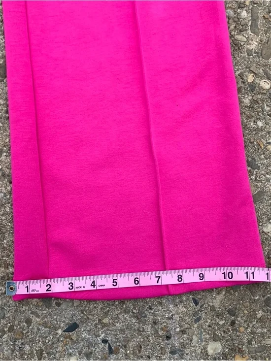 High Rise Wide Leg Hot Pink Women’s Pants Size XS NWT Elastic Back Waistband - Picture 7 of 15